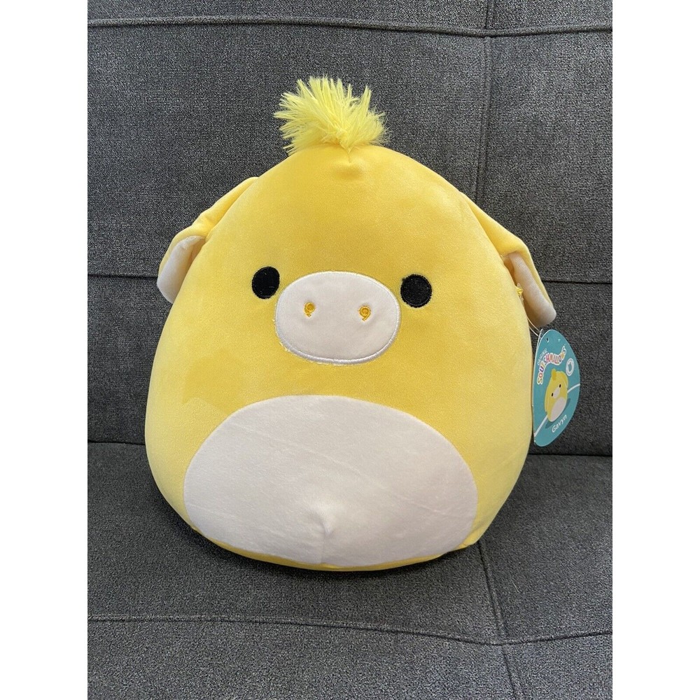 Squishmallows Gavyn the Yellow Donkey 11 Inch Plush First to Market Easter